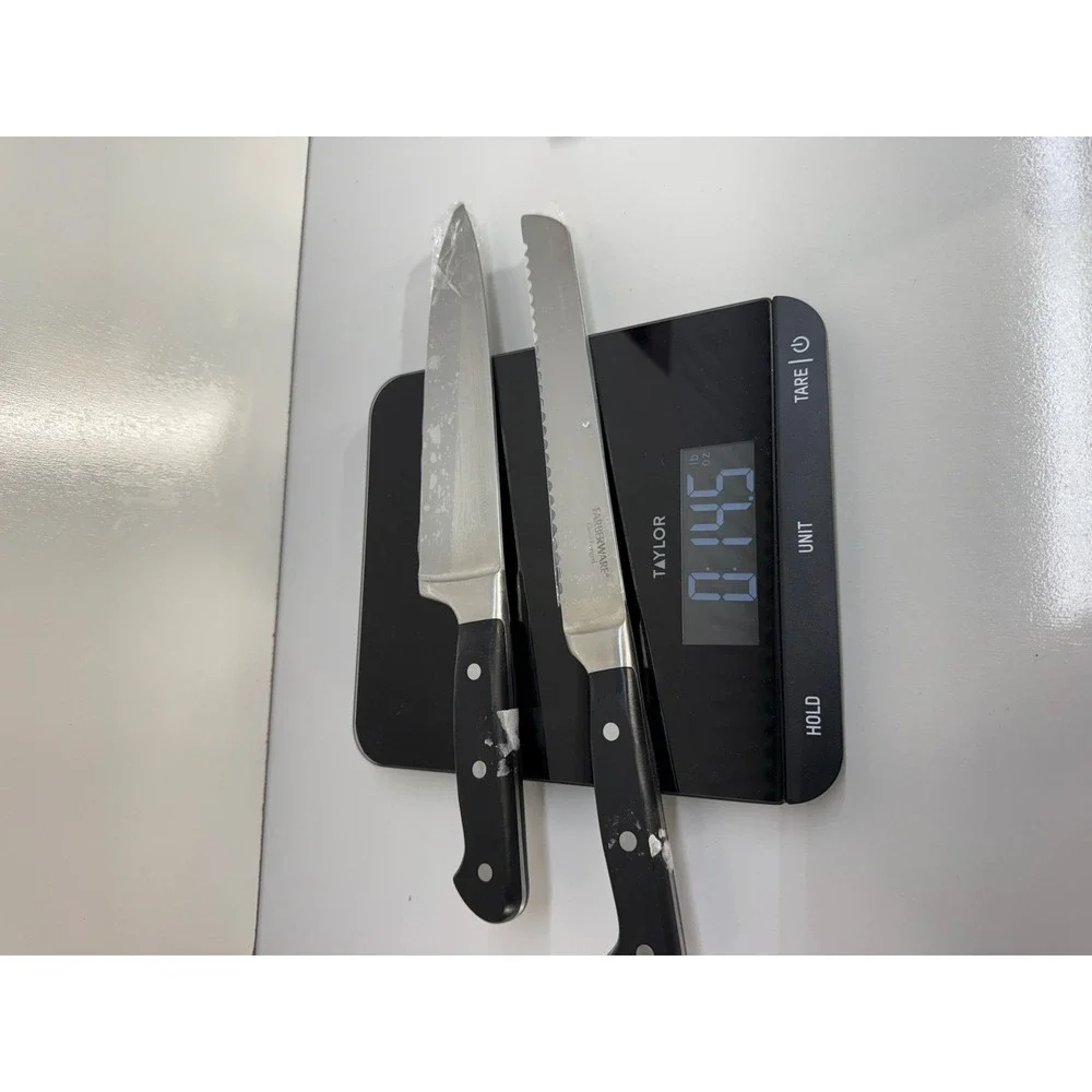Farberware Classic Forged 8 Inch Chef Knife and Serrated Bread Knife Set Black
